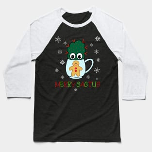 Merry Cactus - Small Cactus With Red Spikes In Christmas Mug Baseball T-Shirt